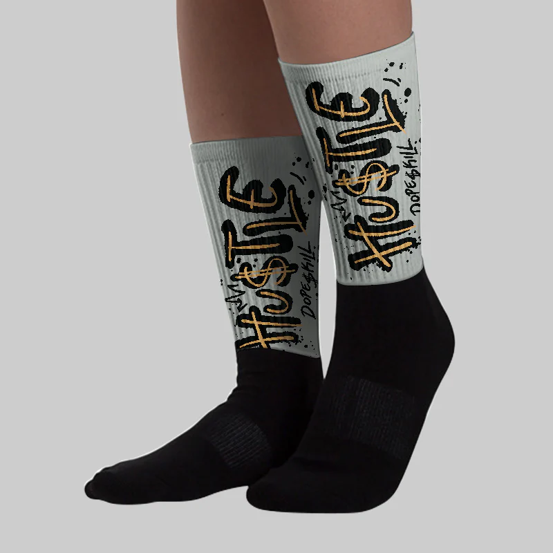 1906R ‘White Gold’ DopeSkill Sublimated Socks Hustle  Graphic - Image 3
