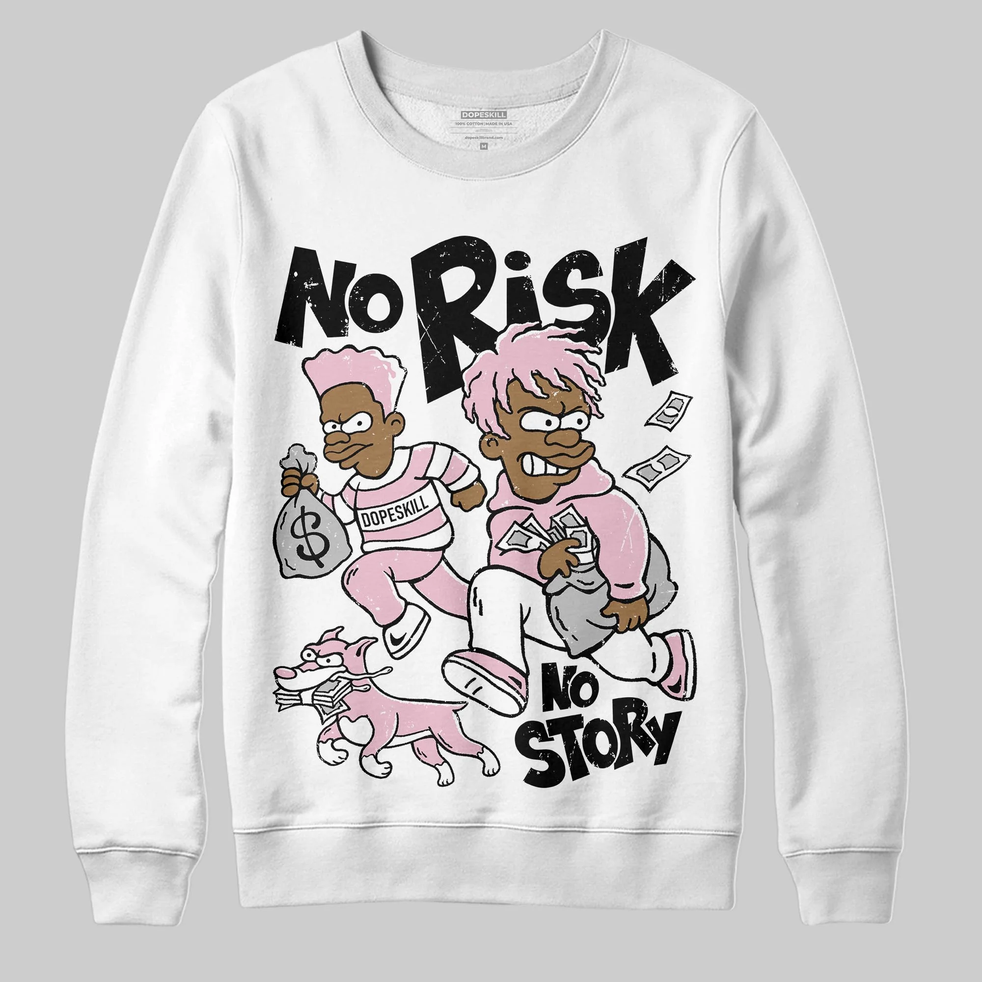 35th Anniversary 5s DopeSkill Sweatshirt No Risk No Story Graphic