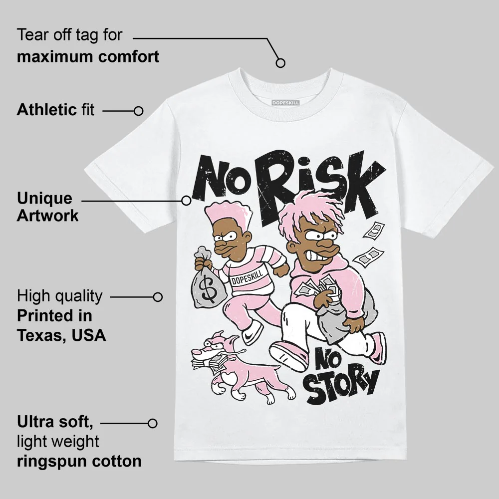 35th Anniversary 5s DopeSkill T-Shirt No Risk No Story Graphic - Image 3