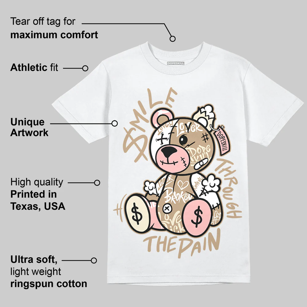AIR FORCE 1 LINEN DopeSkill T-Shirt Smile Through The Pain Graphic - Image 3