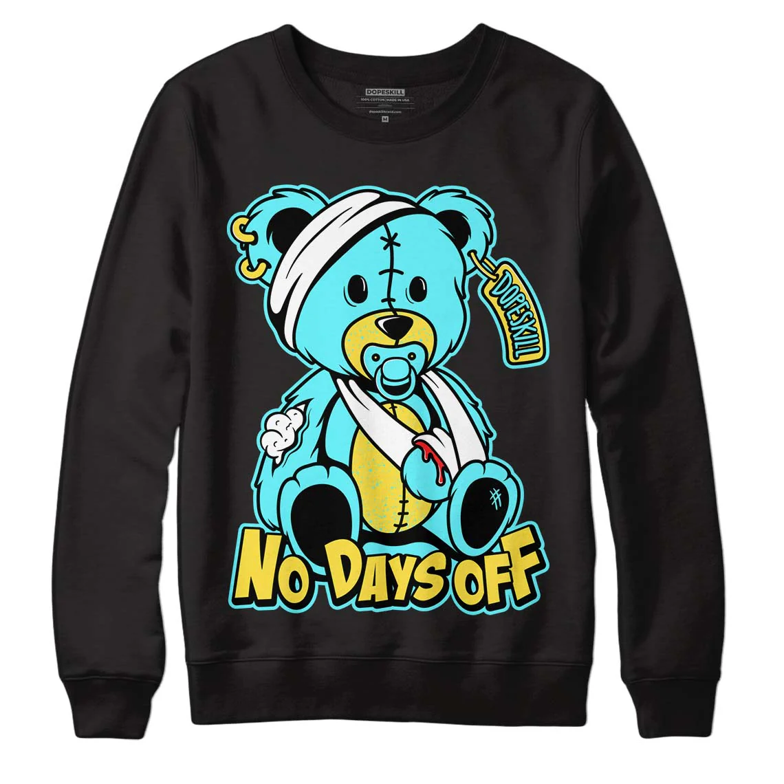 Aqua 5s DopeSkill Sweatshirt Hurt Bear Graphic