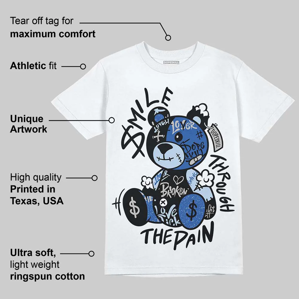 Awake NY x Racer Blue 5s DopeSkill T-Shirt Smile Through The Pain Graphic - Image 3