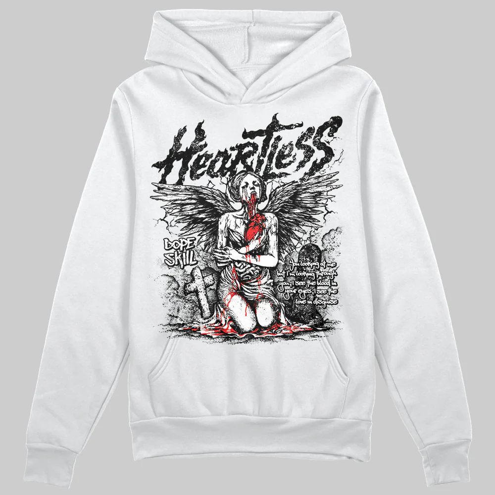 Black and White Collection DopeSkill Hoodie Sweatshirt Heartless Graphic - Image 2