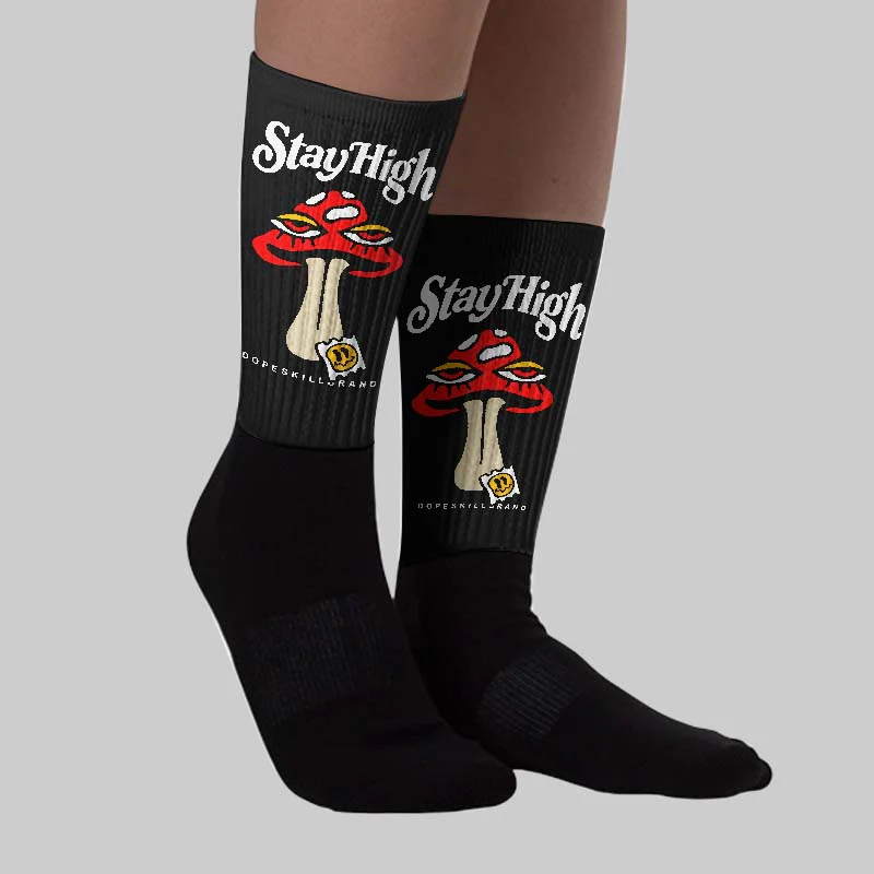 Black and White Collection DopeSkill Sublimated Socks Stay High Graphic - Image 2