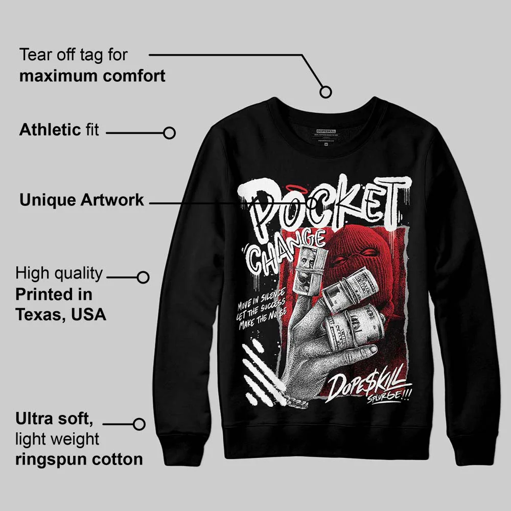 Black and White Collection DopeSkill Sweatshirt Pocket Change Graphic - Image 3