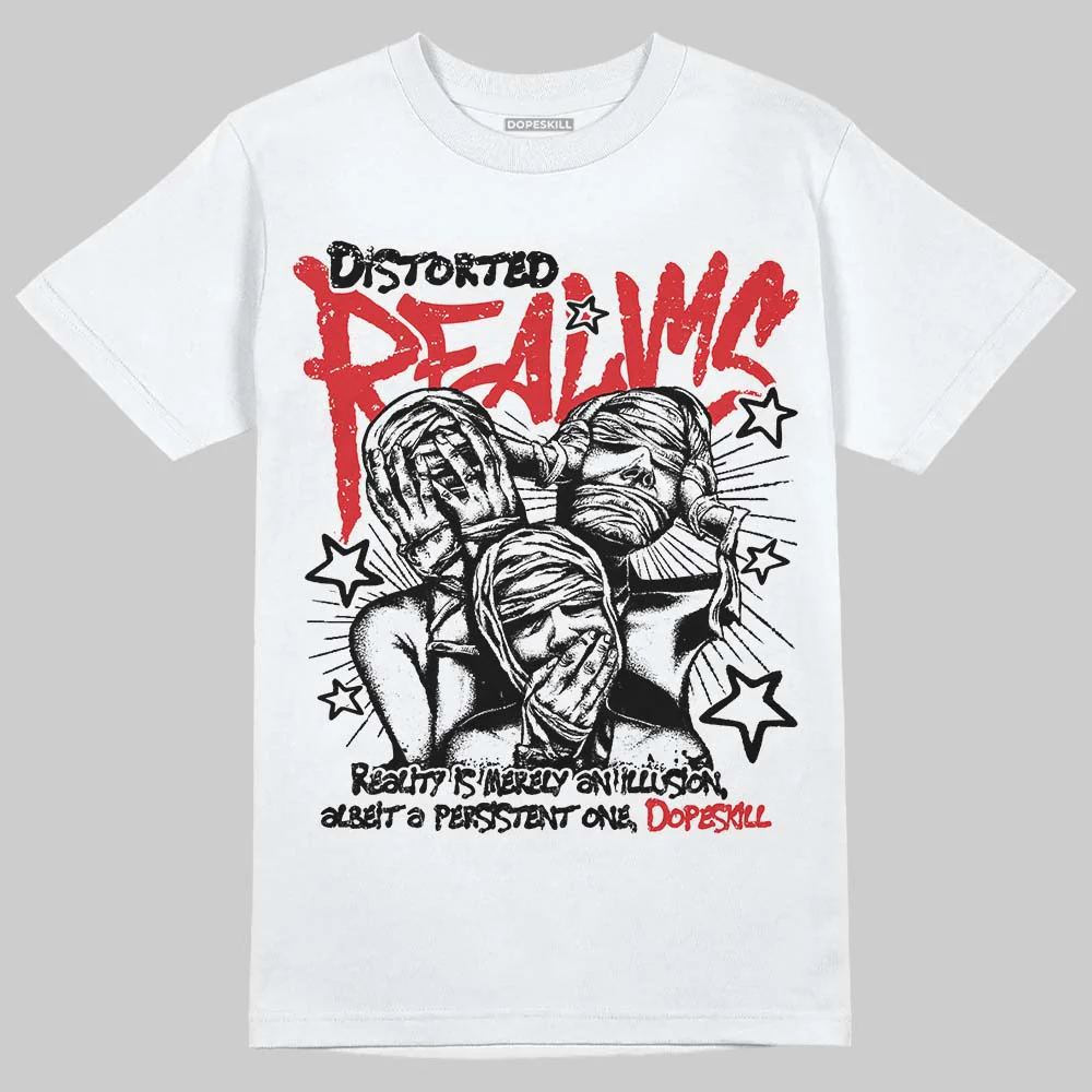 Black and White Collection DopeSkill T-Shirt Distorted Realms Graphic - Image 2