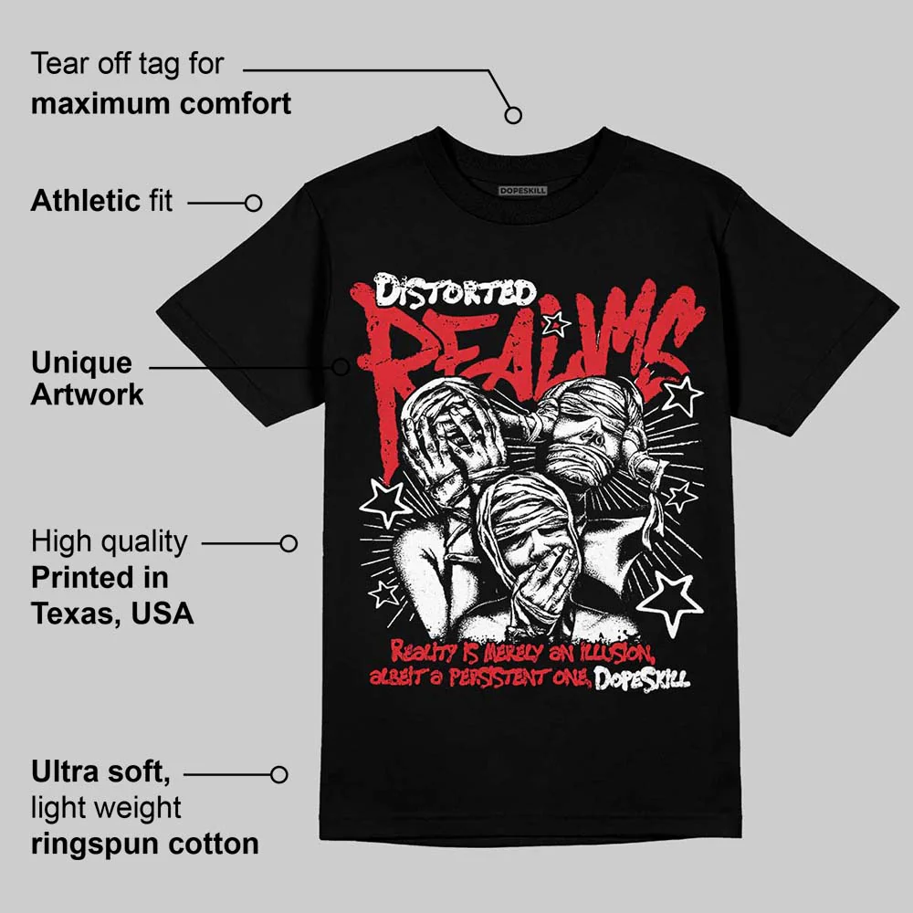 Black and White Collection DopeSkill T-Shirt Distorted Realms Graphic - Image 3