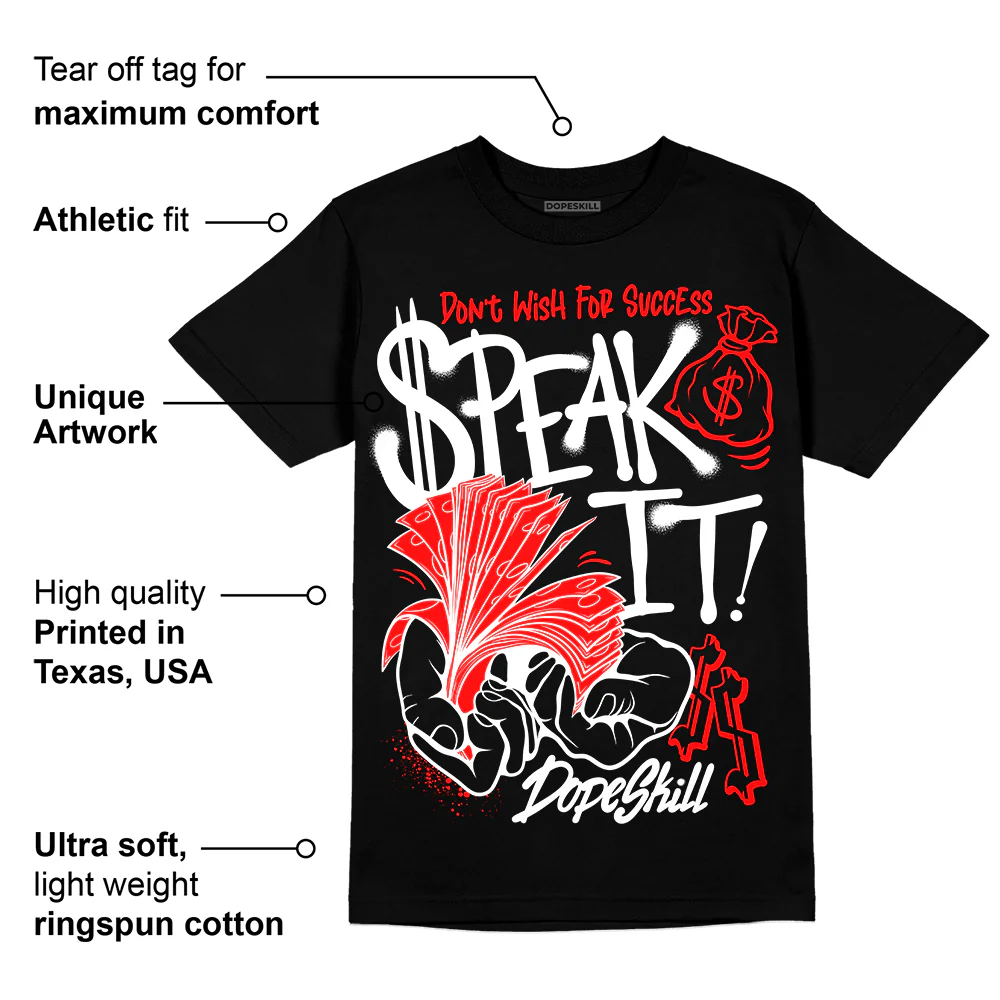 Black and White Collection DopeSkill T-Shirt Speak It Graphic - Image 3