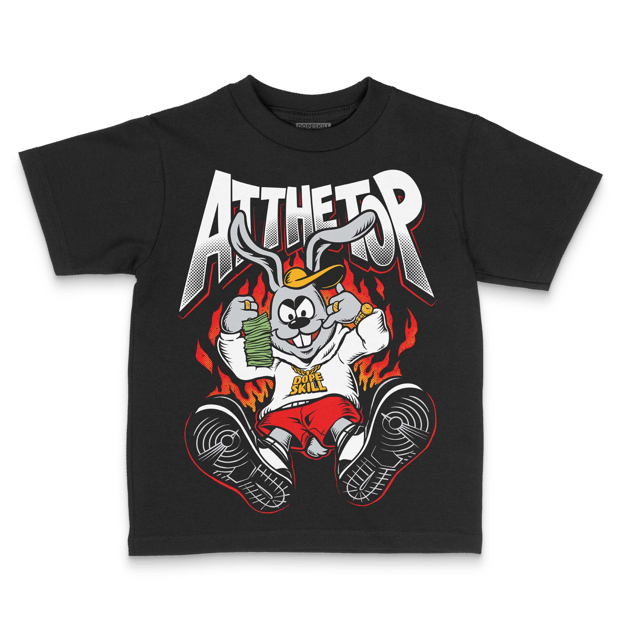 Black and White Collection DopeSkill Toddler Kids T-shirt At The Top Graphic
