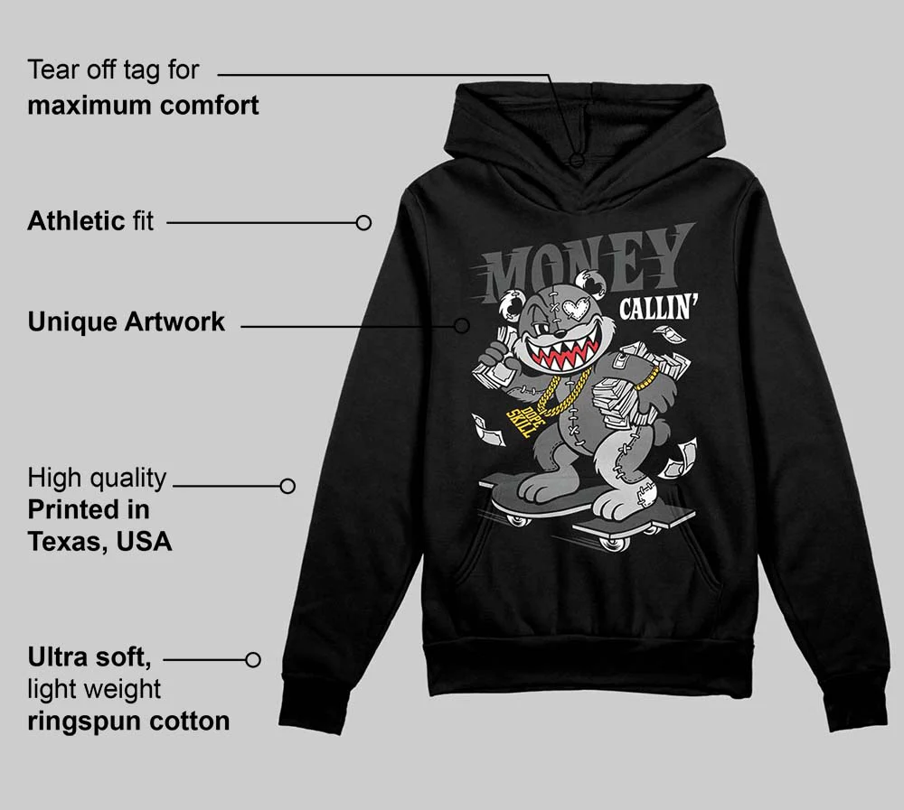 Black Cat 4s DopeSkill Hoodie Sweatshirt Money Callin' Graphic - Image 3