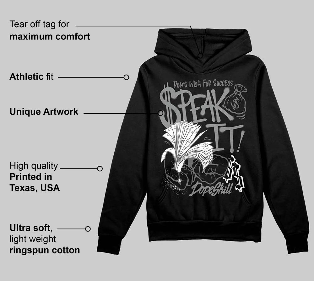 Black Cat 4s DopeSkill Hoodie Sweatshirt Speak It Graphic - Image 3