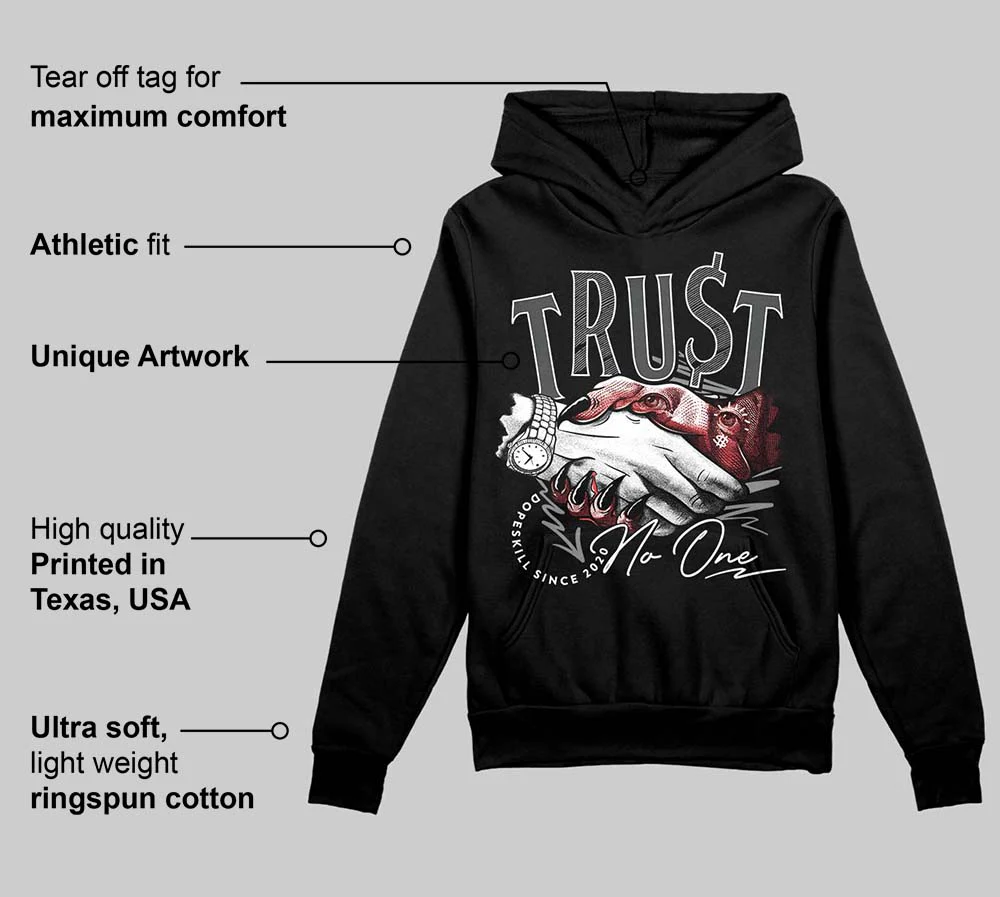 Black Cat 4s DopeSkill Hoodie Sweatshirt Trust No One Graphic - Image 3