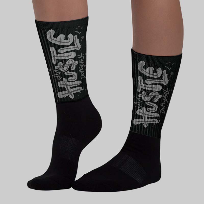 Black Cat 4s DopeSkill Sublimated Sock Hustle Graphic - Image 3