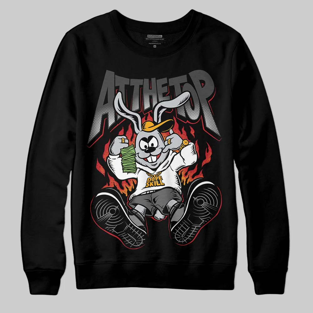 Black Cat 4s DopeSkill Sweatshirt At The Top Graphic
