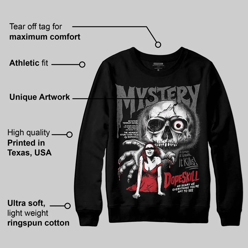 Black Cat 4s DopeSkill Sweatshirt Mystery Ghostly Grasp Graphic - Image 3