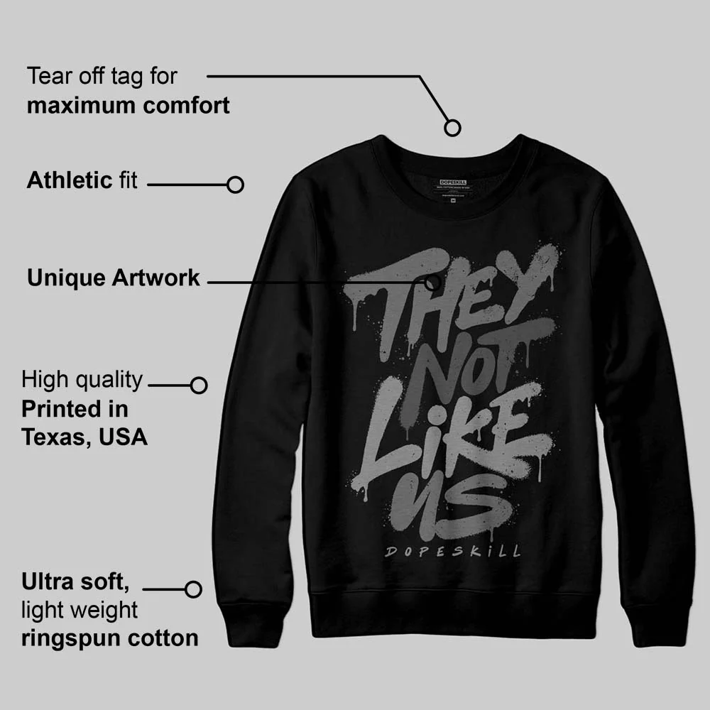 Black Cat 4s DopeSkill Sweatshirt They Not Like Us Graphic - Image 3