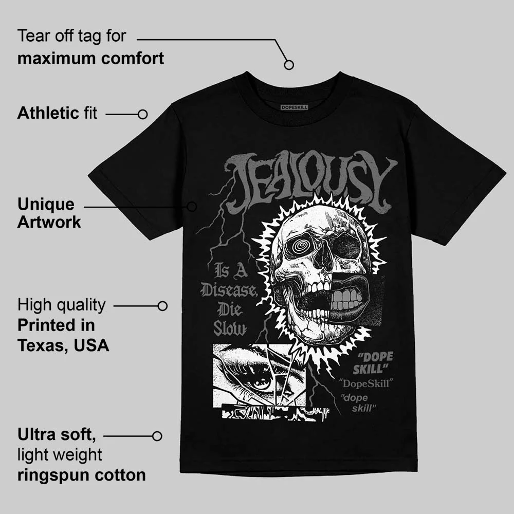 Black Cat 4s DopeSkill T-Shirt Jealousy Graphic - Image 3