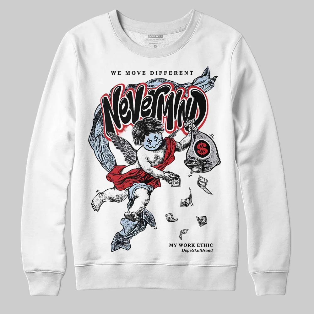Black Metallic Reimagined 5s DopeSkill Sweatshirt Nevermind Graphic - Image 2