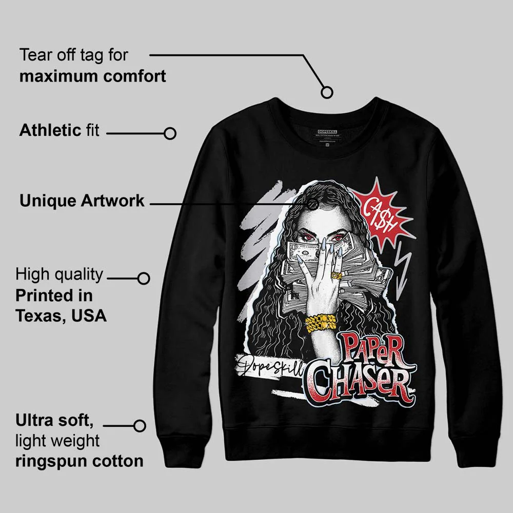 Black Metallic Reimagined 5s DopeSkill Sweatshirt NPC Graphic - Image 3