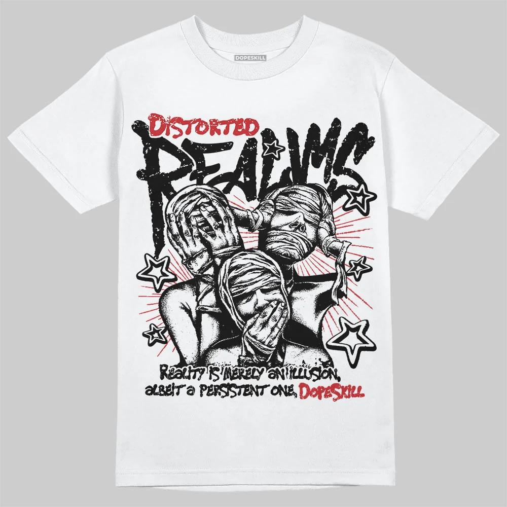 Black Metallic Reimagined 5s DopeSkill T-Shirt Distorted Realms Graphic - Image 2
