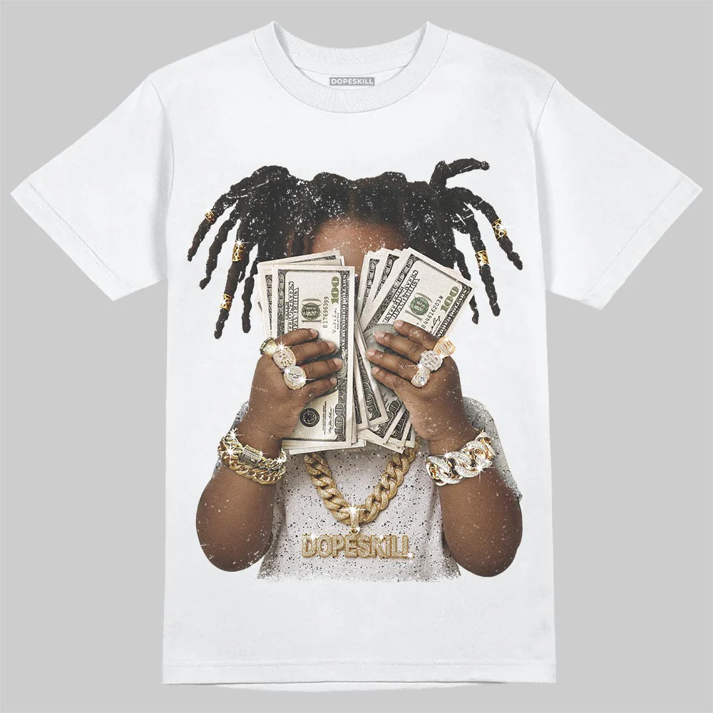 Black Metallic Reimagined 5s DopeSkill T-Shirt Rich Youth Graphic - Image 2
