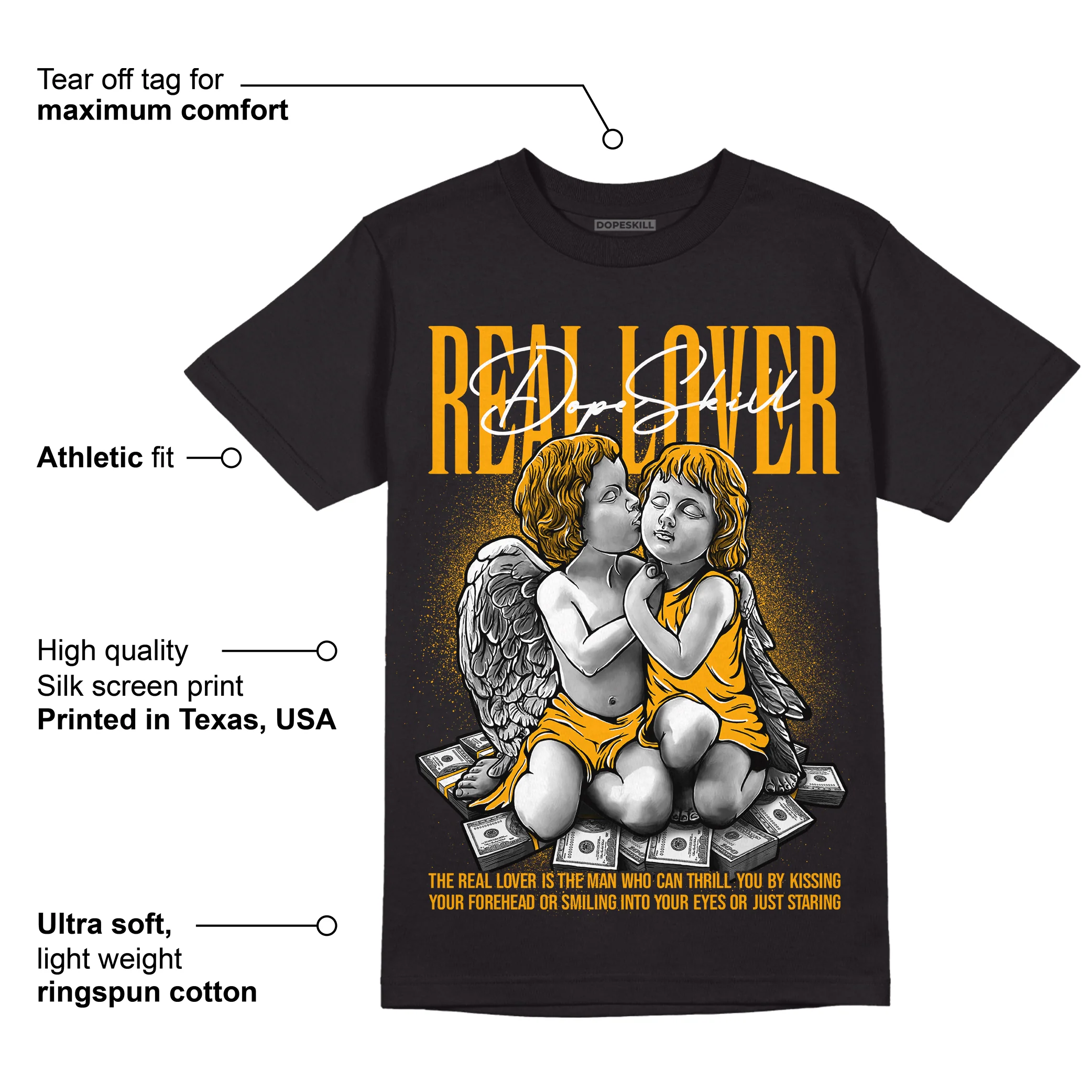 Black Taxi 12s DopeSkill T-Shirt Real Lover Graphic - Image 3