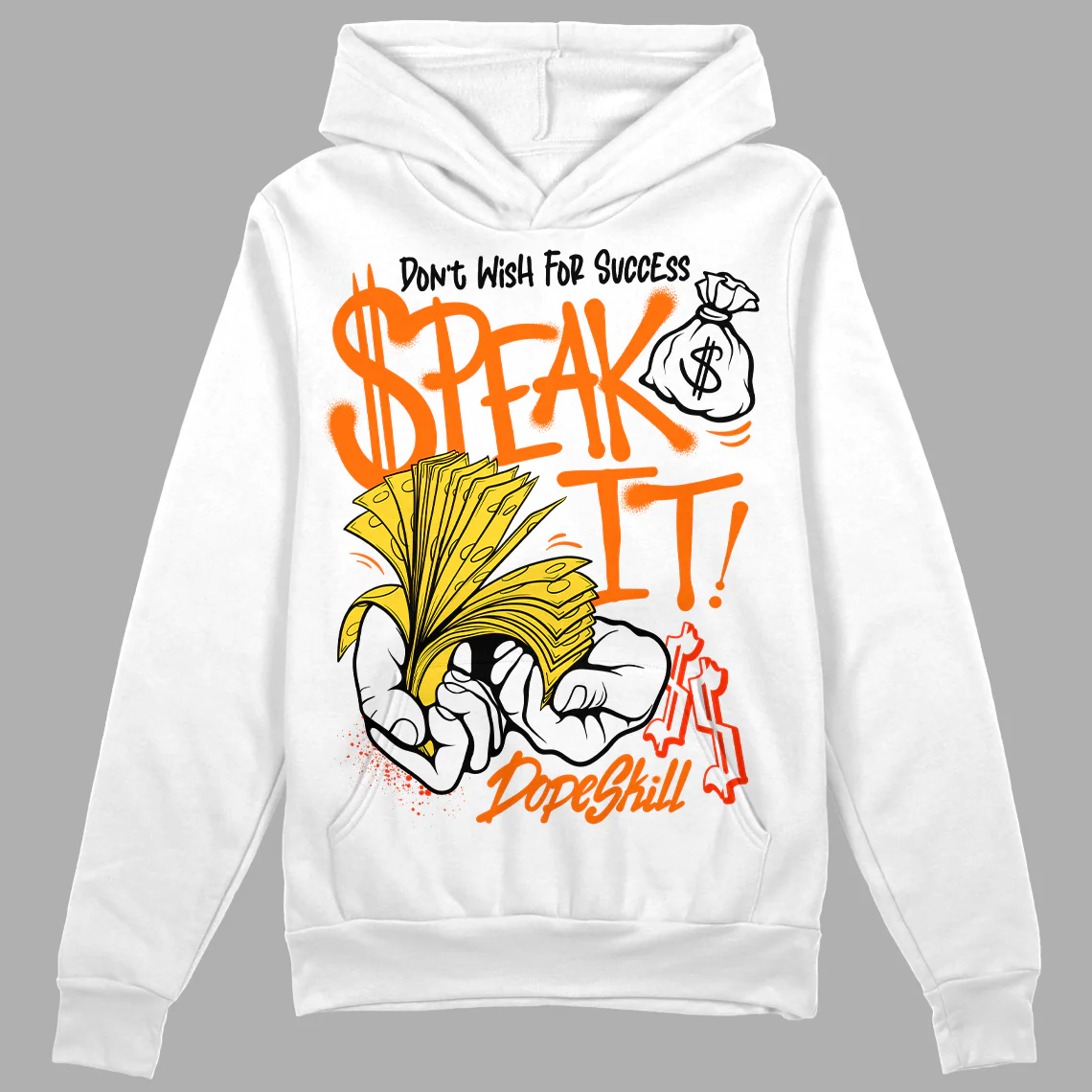 Black Tour Yellow AJ 4 Thunder DopeSkill Hoodie Sweatshirt Speak It Graphic - Image 2