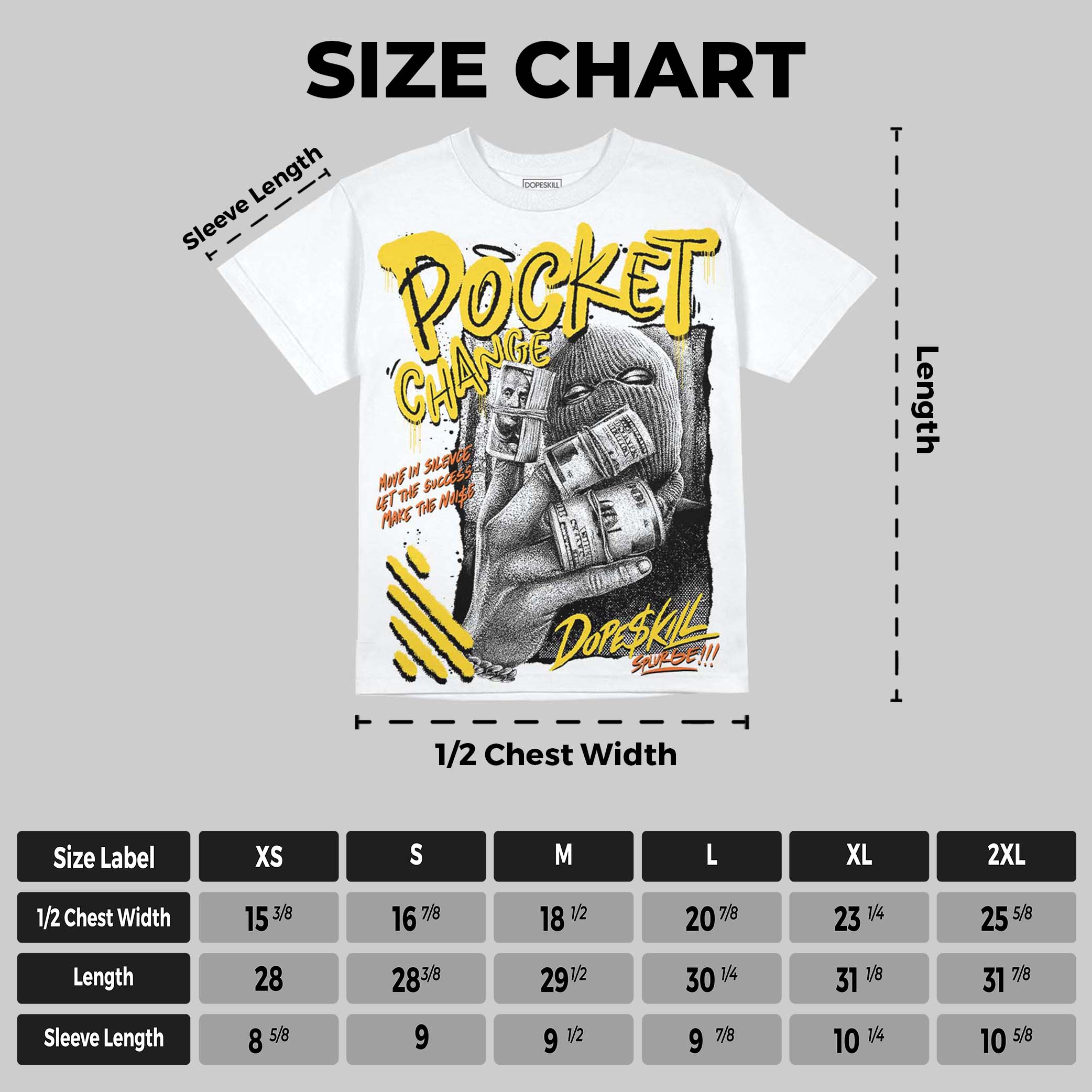 Black Tour Yellow AJ 4 Thunder DopeSkill Oversize Print T-Shirt Pocket Change Graphic - Image 2