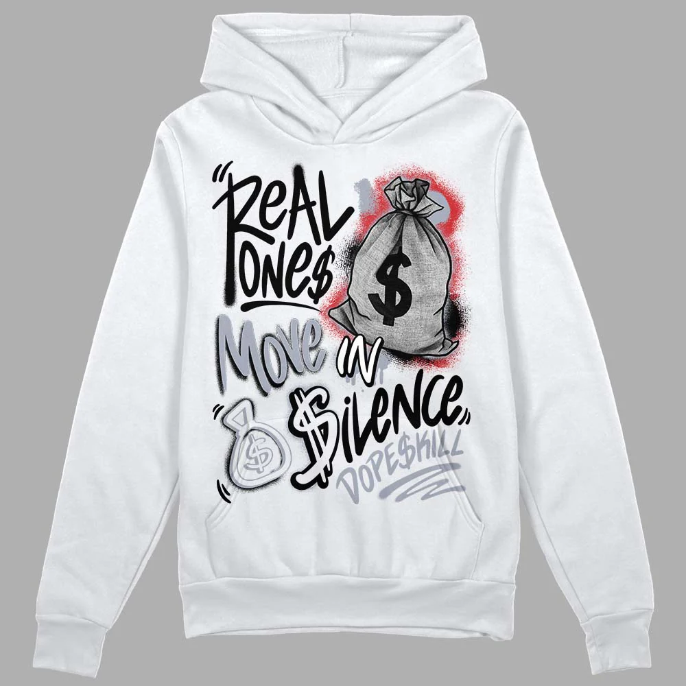 Bred Reimagined 4s DopeSkill Hoodie Sweatshirt Real Ones Move In Silence Graphic - Image 2