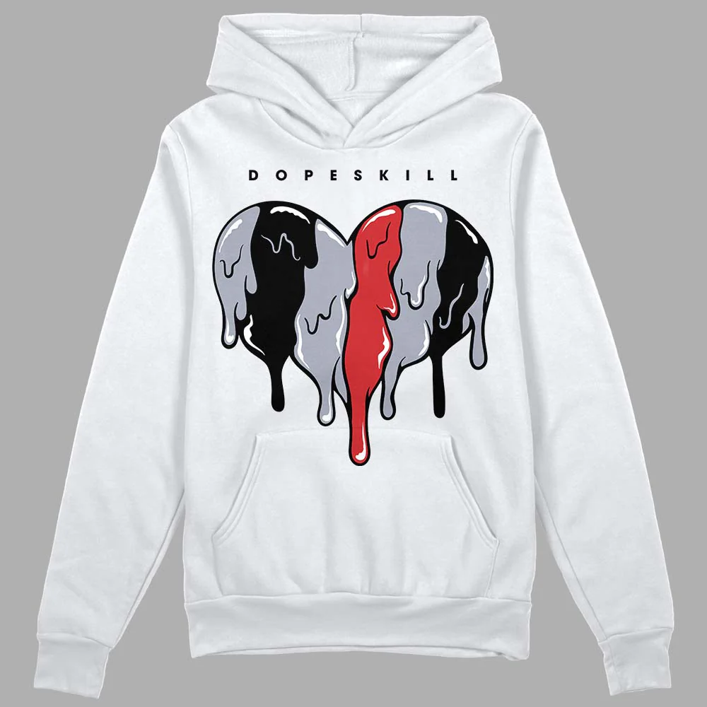 Bred Reimagined 4s DopeSkill Hoodie Sweatshirt Slime Drip Heart Graphic - Image 2