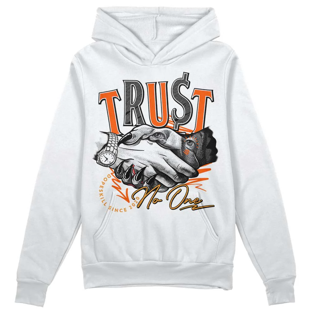 Brilliant Orange 12s DopeSkill Hoodie Sweatshirt Trust No One Graphic - Image 2