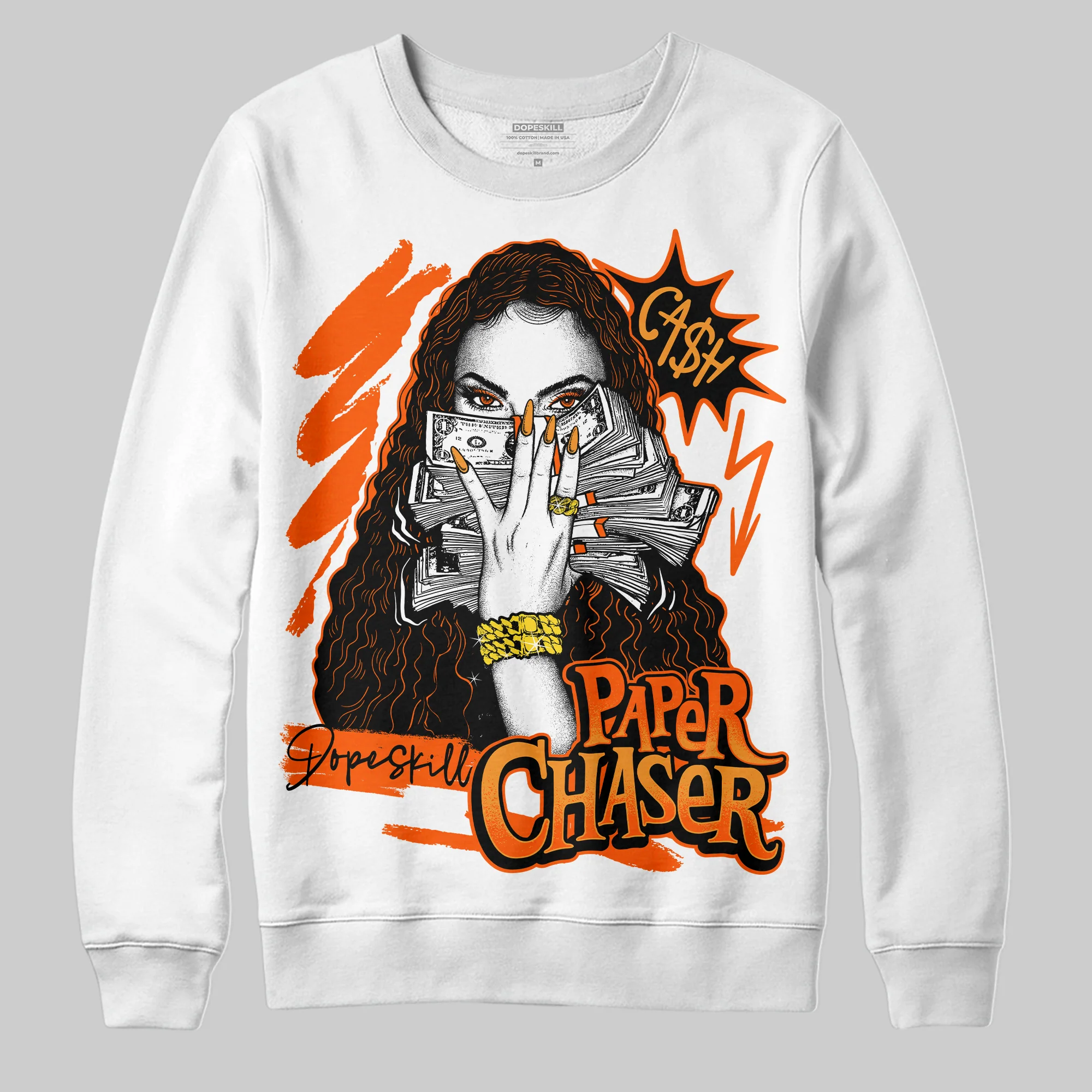 Brilliant Orange 12s DopeSkill Sweatshirt NPC Graphic - Image 2