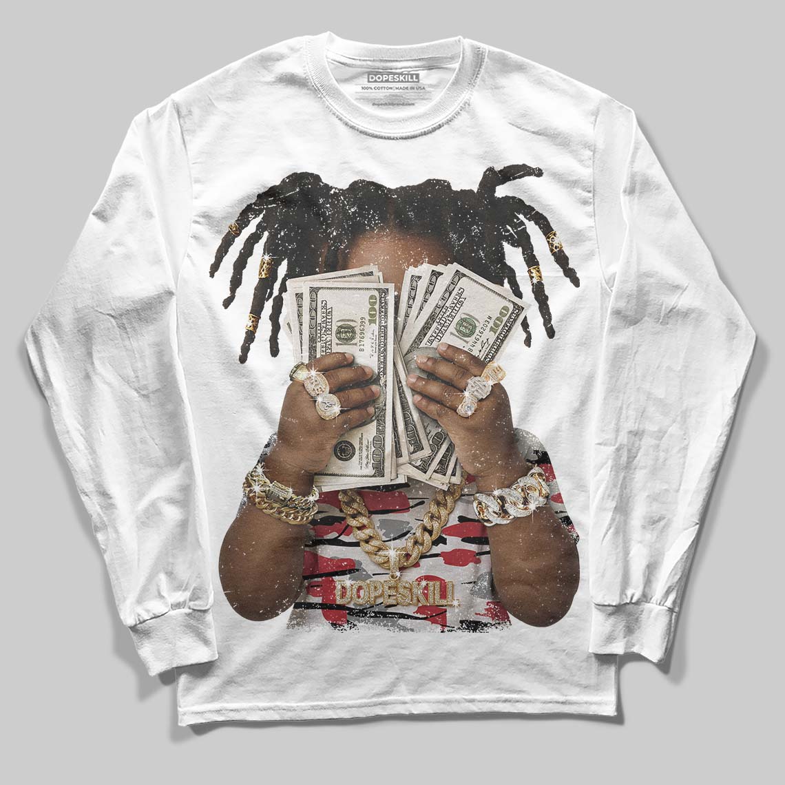 Bugs Bunny 8s DopeSkill Long Sleeve T-Shirt Rich Youth Graphic