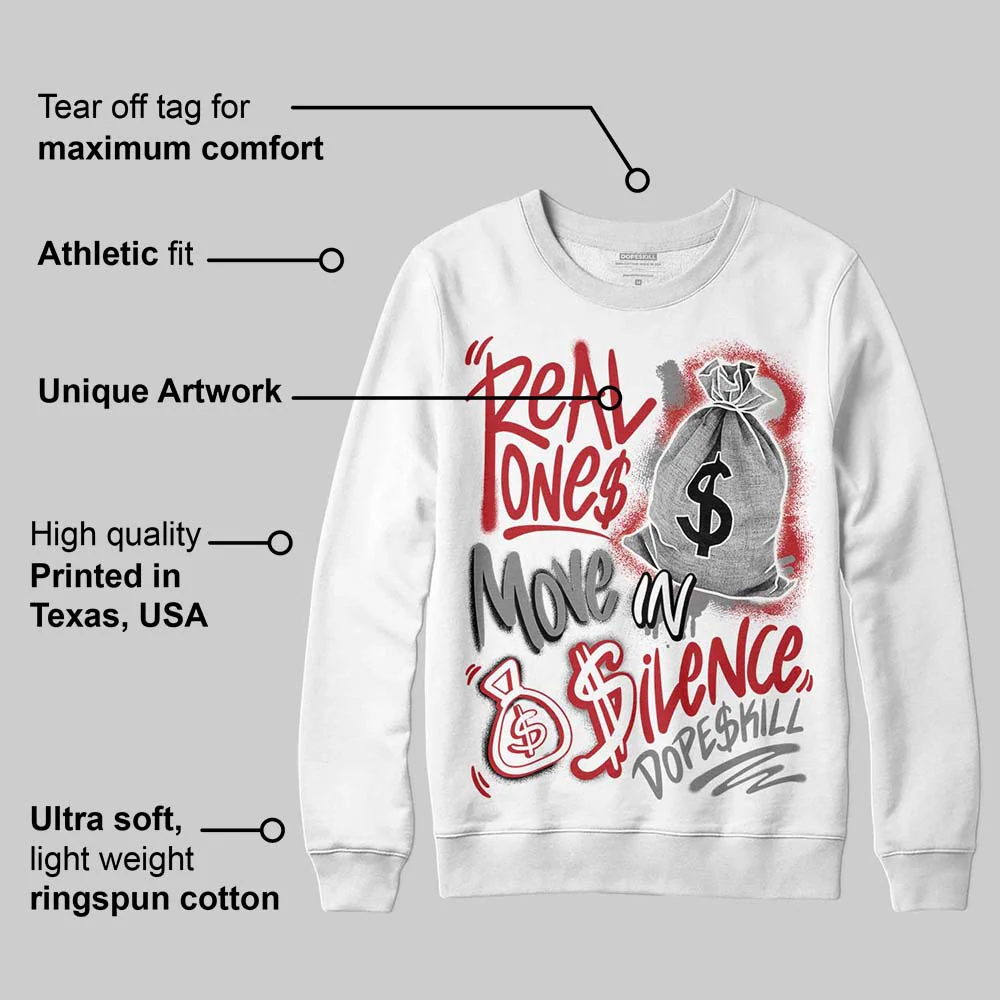Bugs Bunny 8s DopeSkill Sweatshirt Real Ones Move In Silence Graphic - Image 3