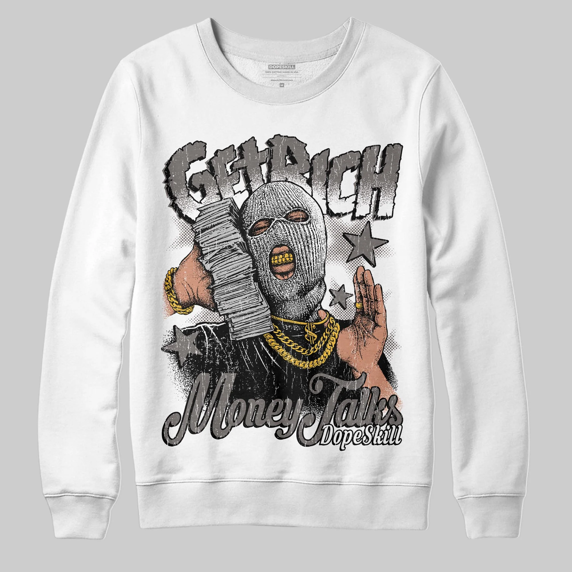 Cave Stone 4s DopeSkill Sweatshirt Get Rich Graphic