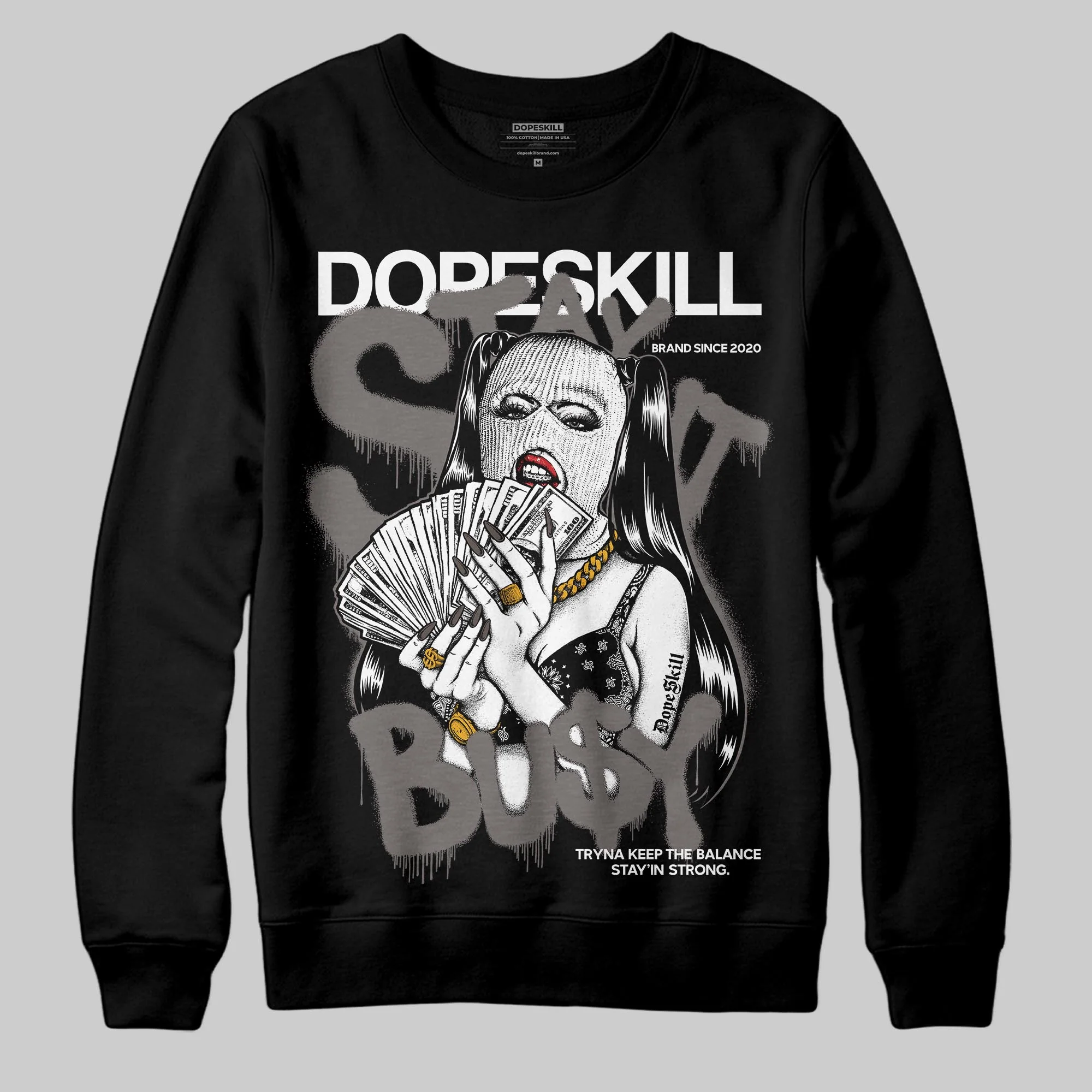 Cave Stone 4s DopeSkill Sweatshirt Stay It Busy Graphic - Image 2