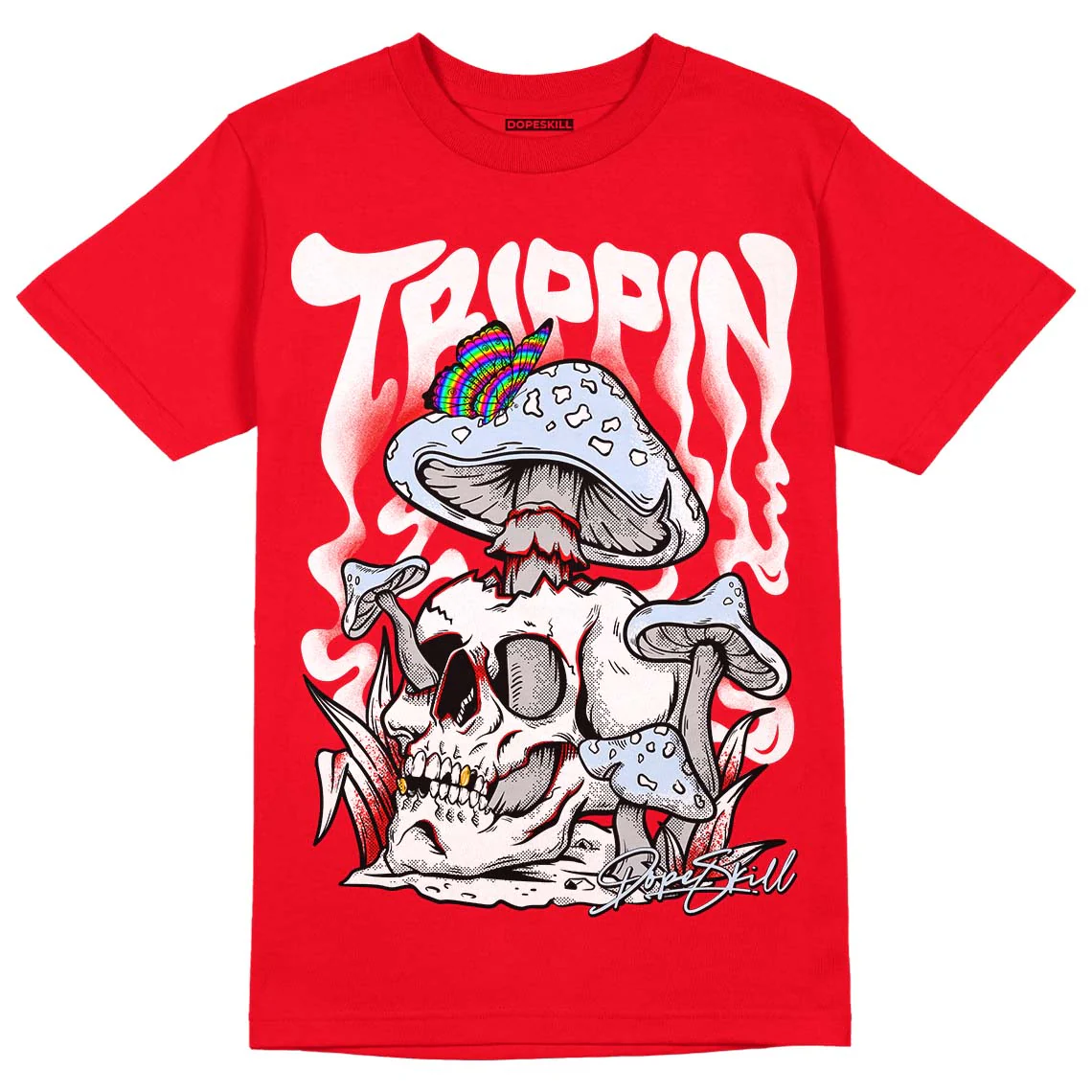 Cherry 11s DopeSkill Varsity Red T-shirt Trippin Graphic