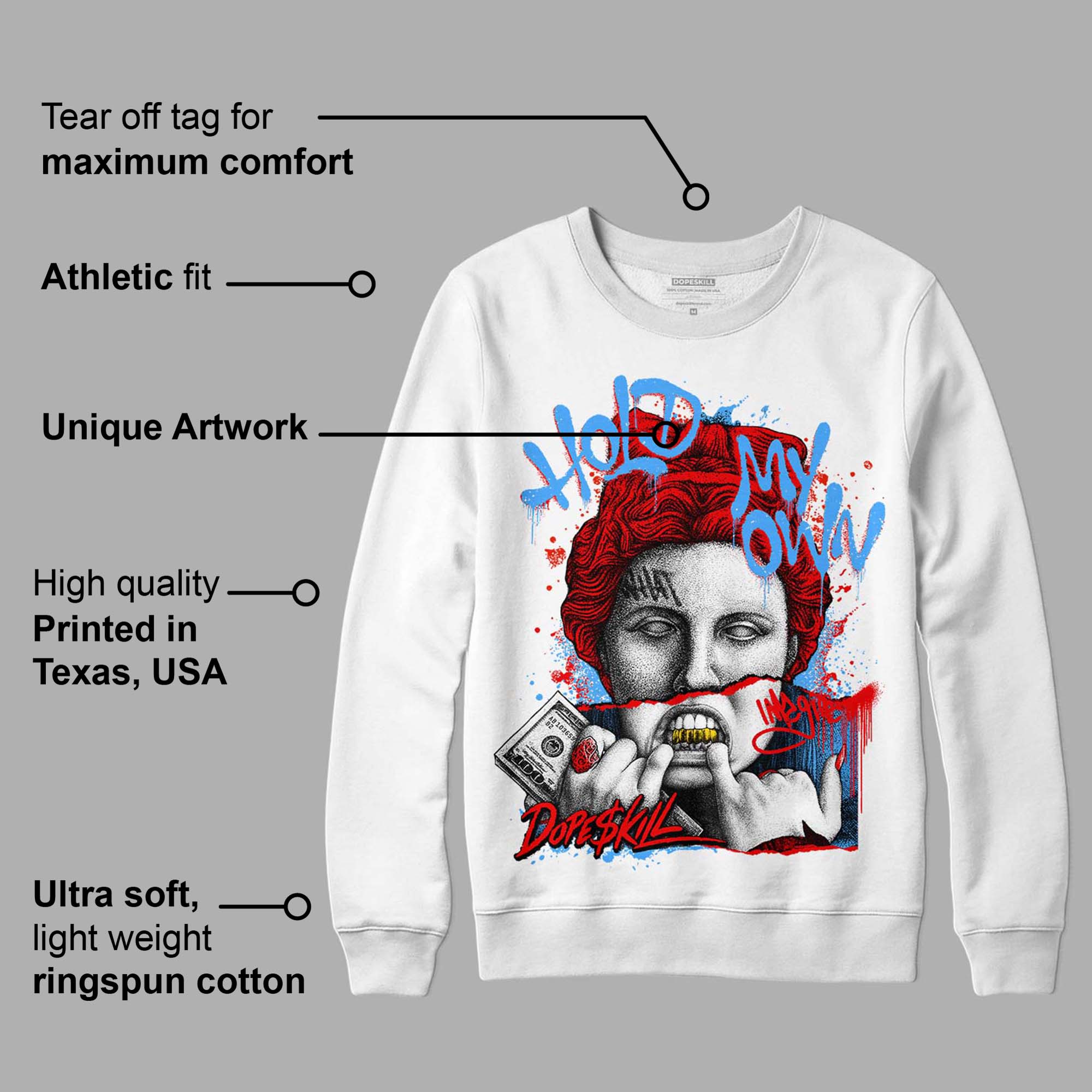 Cherry 11s DopeSkill Sweatshirt Hold My Own Graphic - Image 3