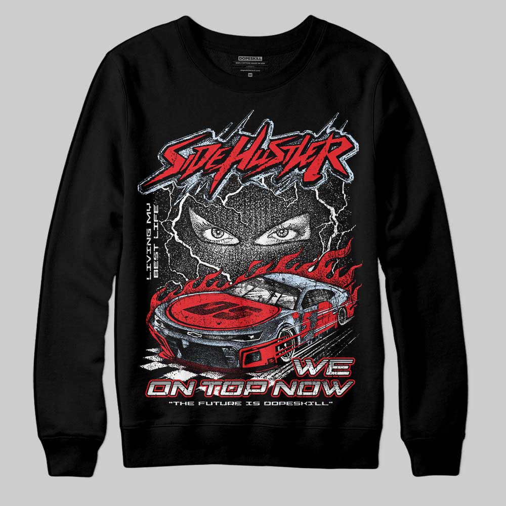 Cherry 11s DopeSkill Sweatshirt New Side Hustler Graphic - Image 2