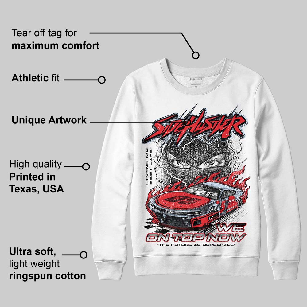 Cherry 11s DopeSkill Sweatshirt New Side Hustler Graphic - Image 4