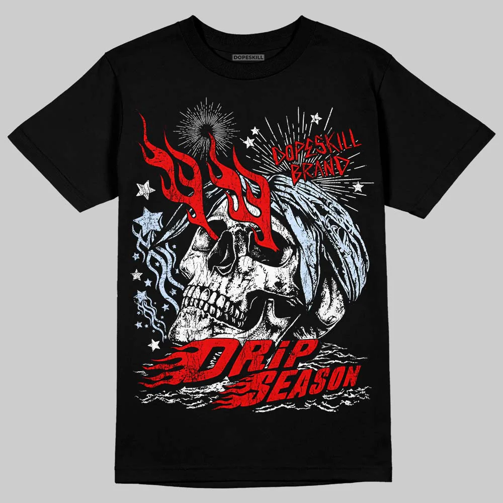 Cherry 11s DopeSkill T-Shirt Drip Season Graphic - Image 2