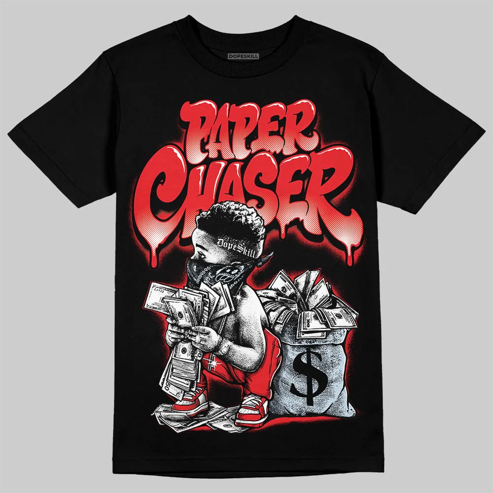 Cherry 11s DopeSkill T-Shirt Paper Chaser Boy Graphic - Image 2