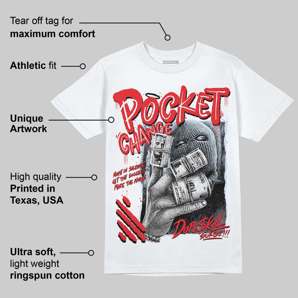 Cherry 11s DopeSkill T-Shirt Pocket Change Graphic - Image 4