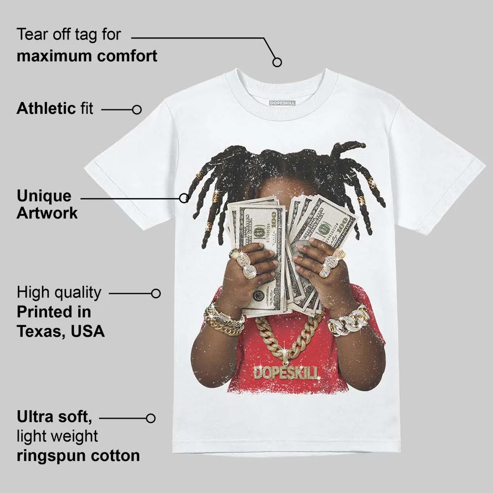 Cherry 11s DopeSkill T-Shirt Rich Youth Graphic - Image 4