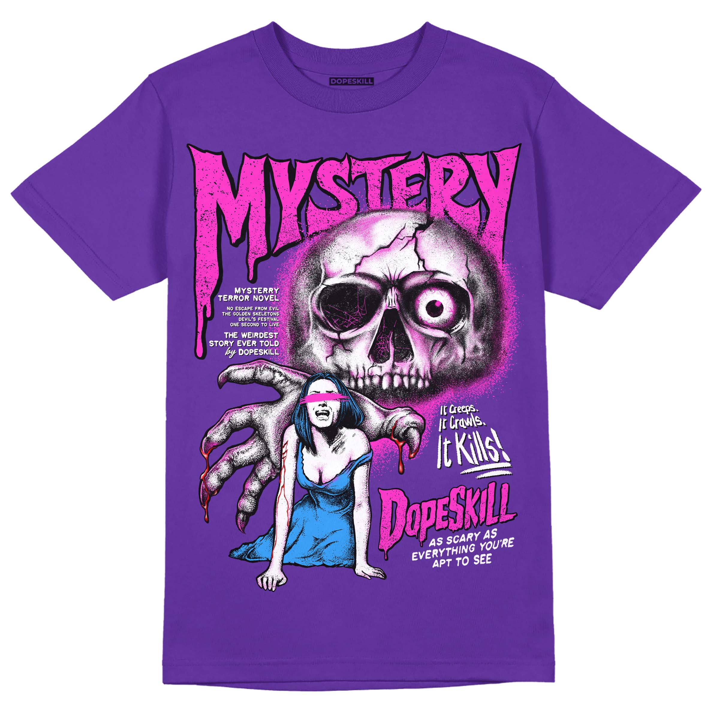 Court Purple 13s DopeSkill Purple T-shirt Mystery Ghostly Grasp Graphic