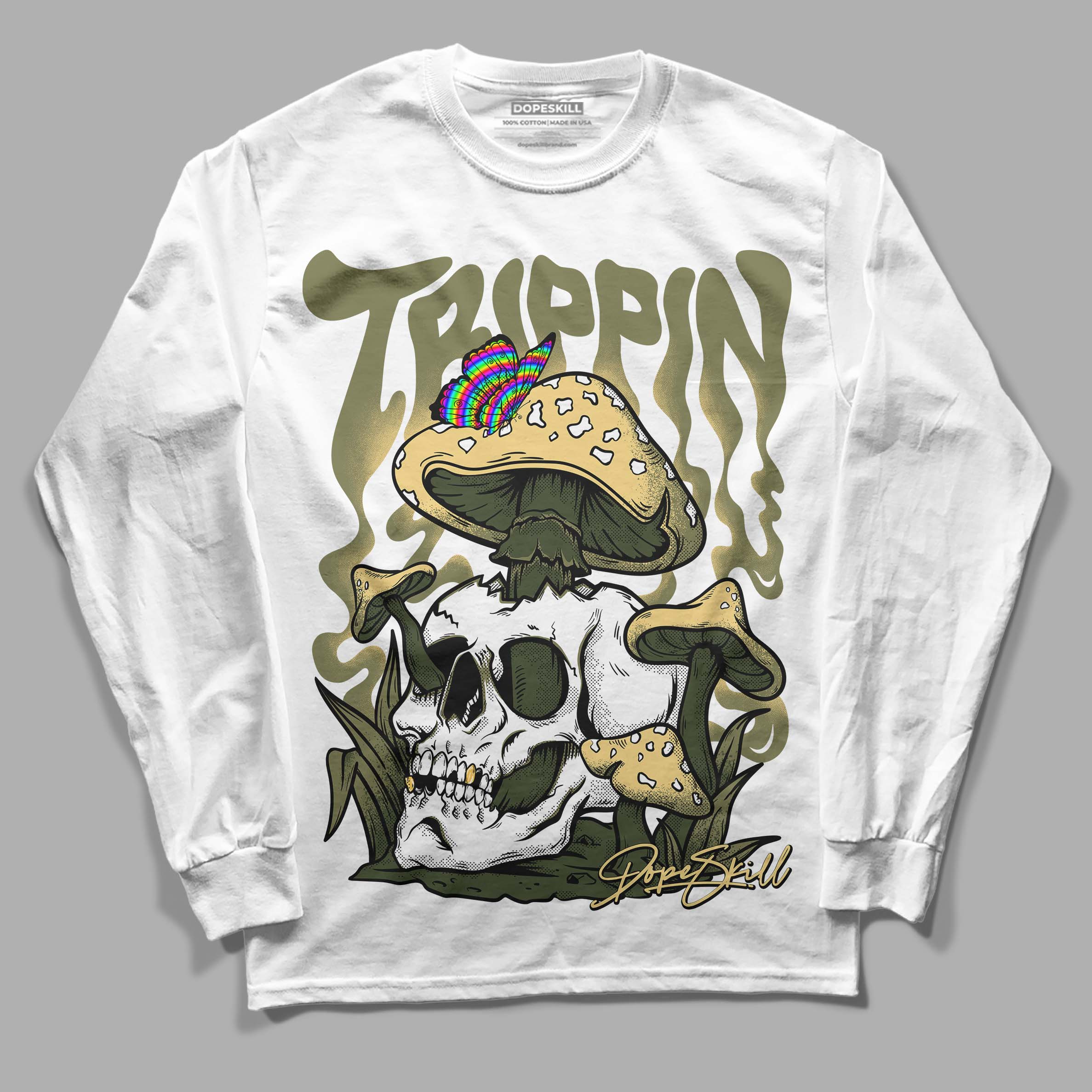 Craft Olive 4s DopeSkill Long Sleeve T-Shirt Trippin Graphic - Image 2