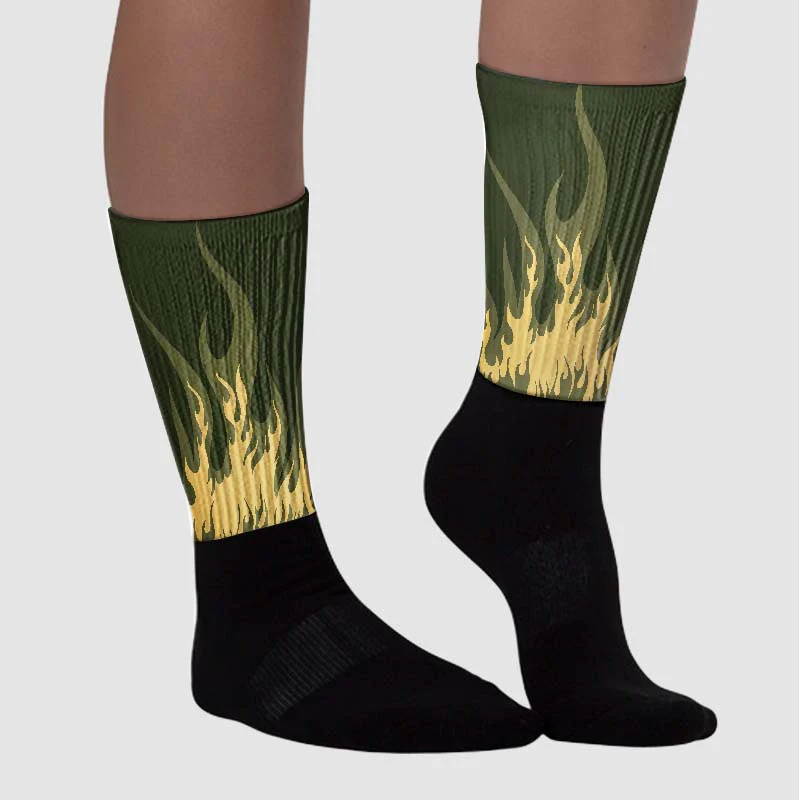 Craft Olive 4s DopeSkill Sublimated Socks FIRE Graphic - Image 3