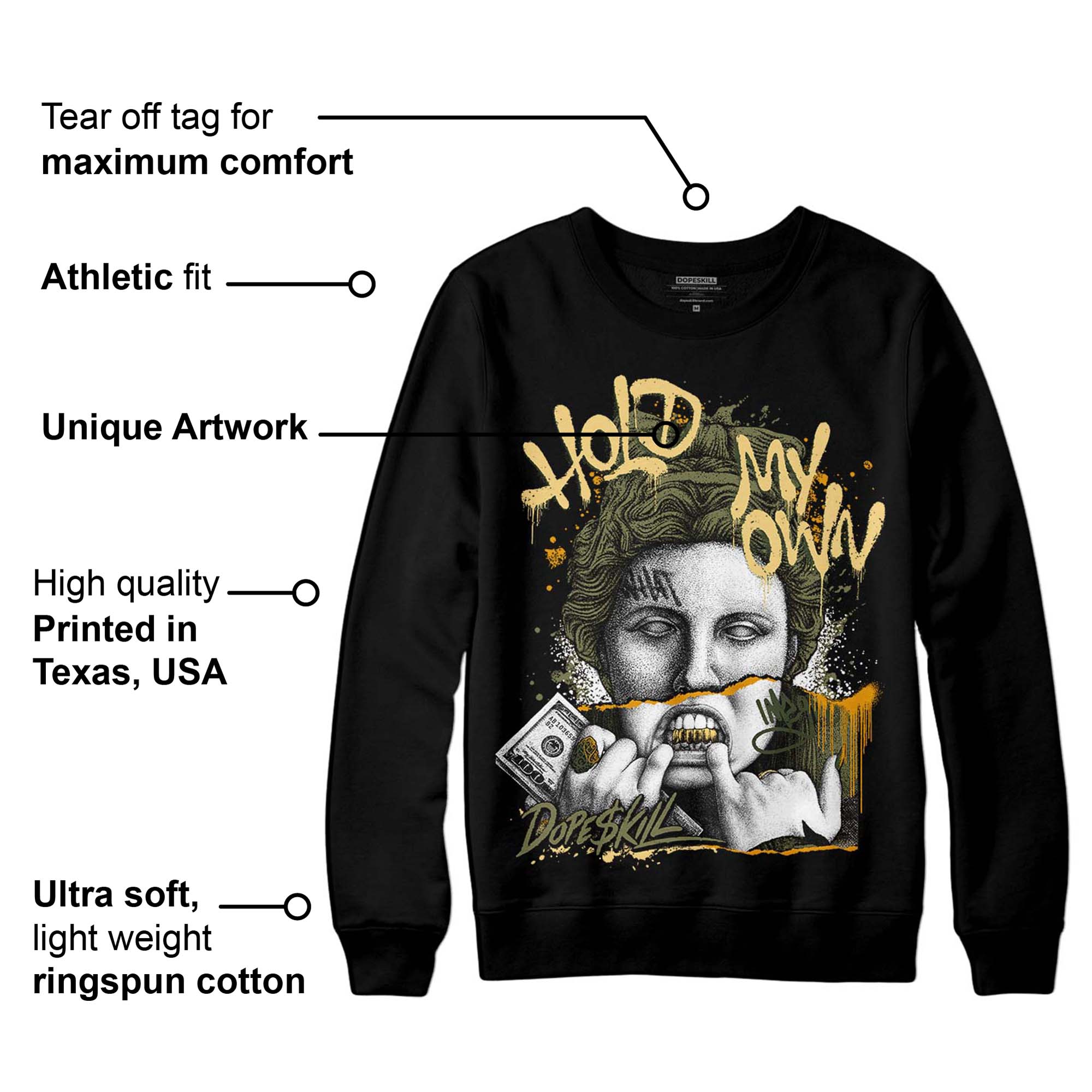 Craft Olive 4s DopeSkill Sweatshirt Hold My Own Graphic - Image 3