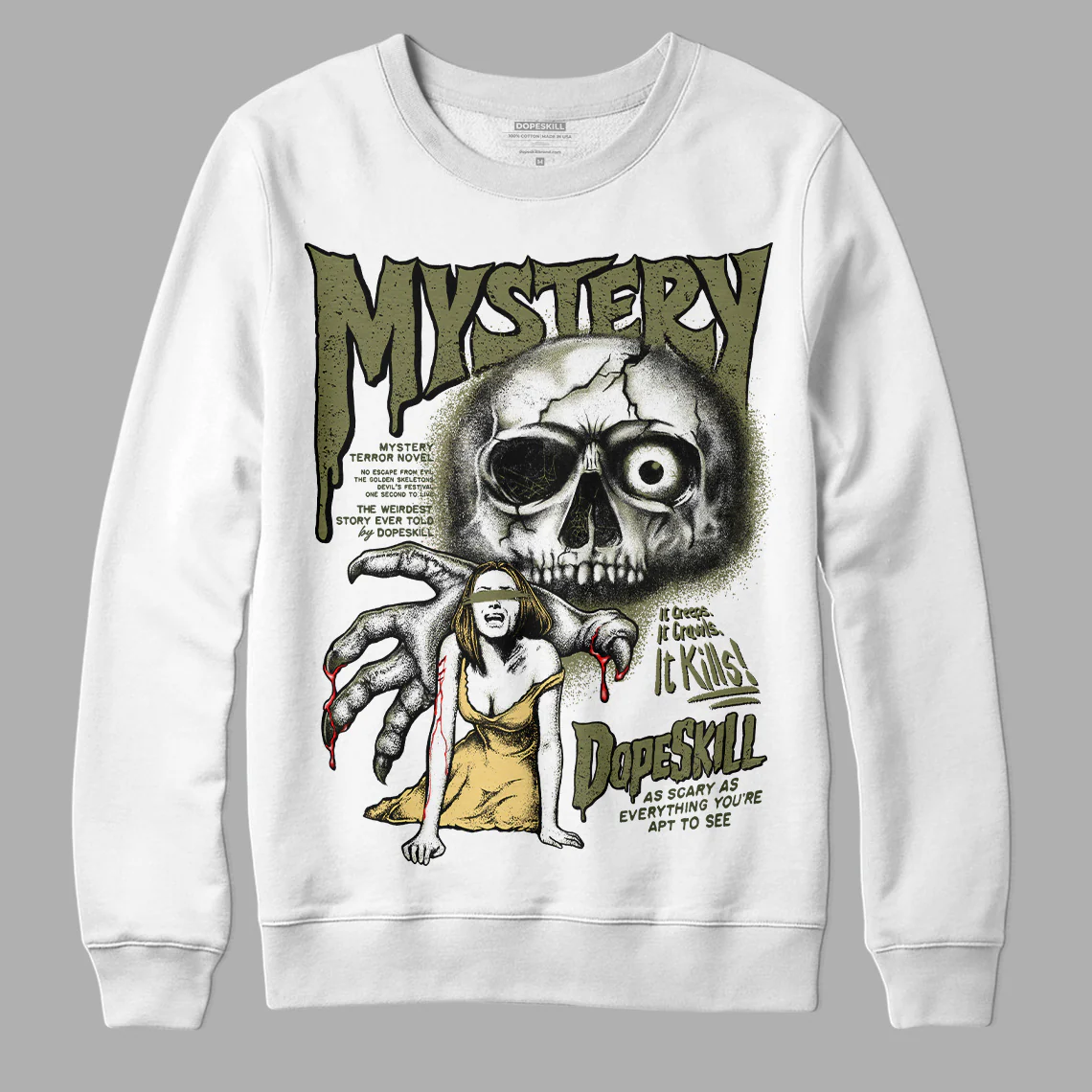 Craft Olive 4s DopeSkill Sweatshirt Mystery Ghostly Grasp Graphic - Image 2