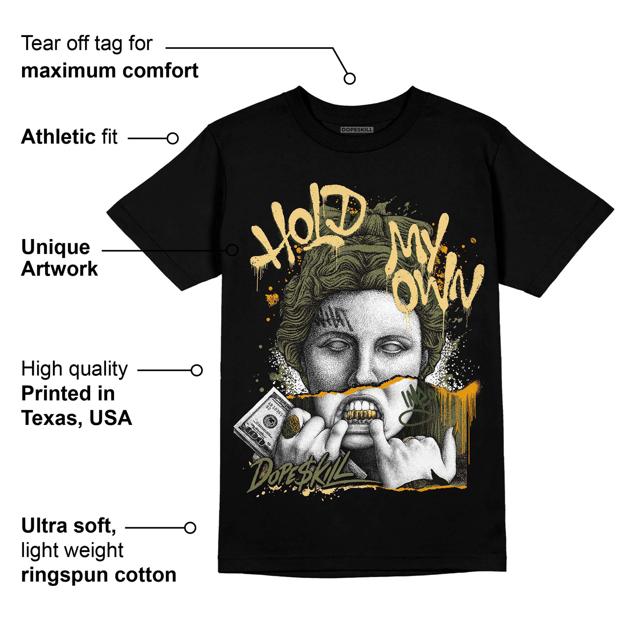 Craft Olive 4s DopeSkill T-Shirt Hold My Own Graphic - Image 3